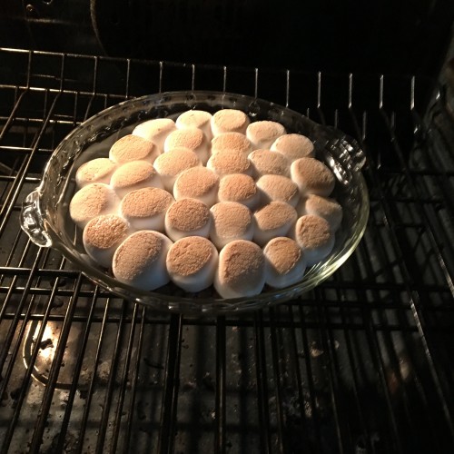 Marshmallow dip in the oven