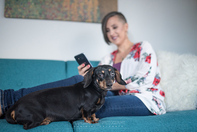 Photo of an entrepreneur and her dog